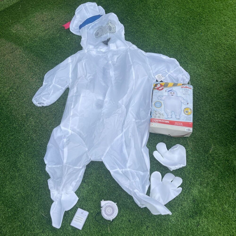 Disguise Ghostbusters Mini Puff Inflatable Child Costume - White & Red - Picture 2 of 6